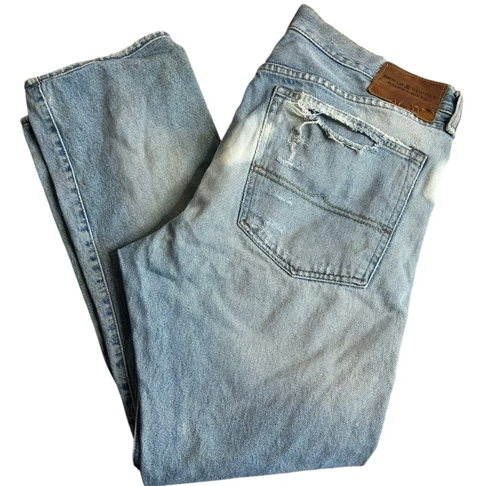 Ralph Lauren‎ Denim & Supply Distressed Slim Jeans Men’s 36x29 Blue